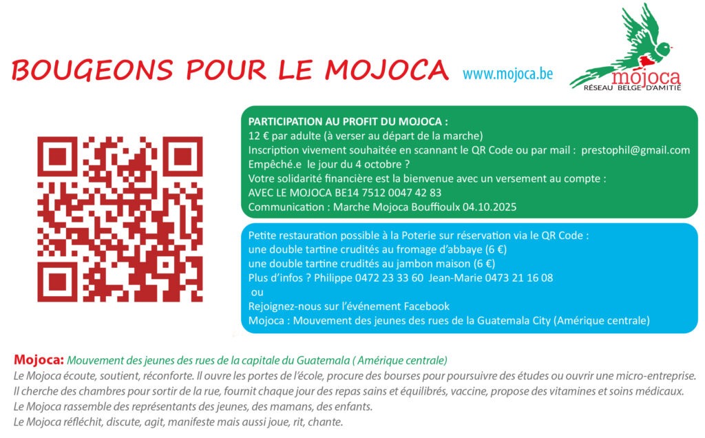 Bougeons pour le Mojoca, participation à la marche parrainée du 04 octobre